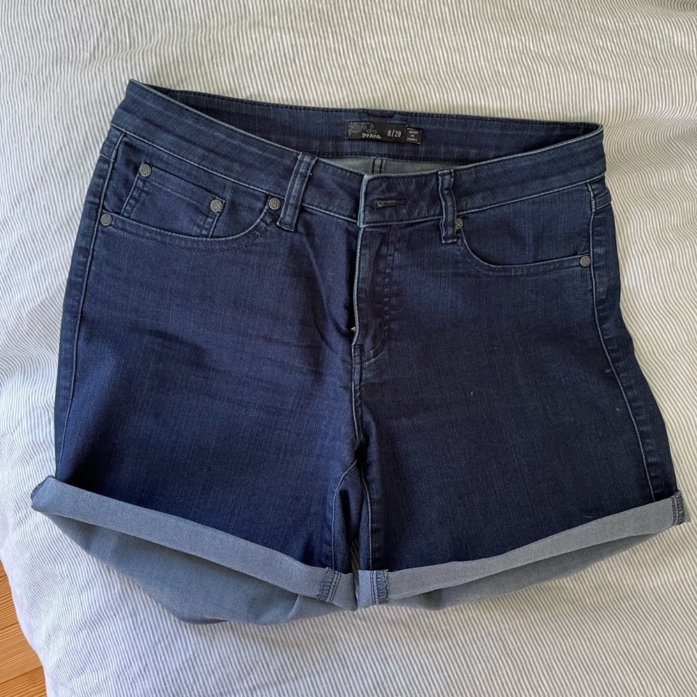 Prana Jean denim shorts with stretch